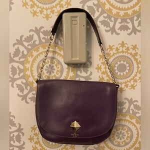 Kate Spade New York - Leather Shoulder Bag, Purple (Rare find)